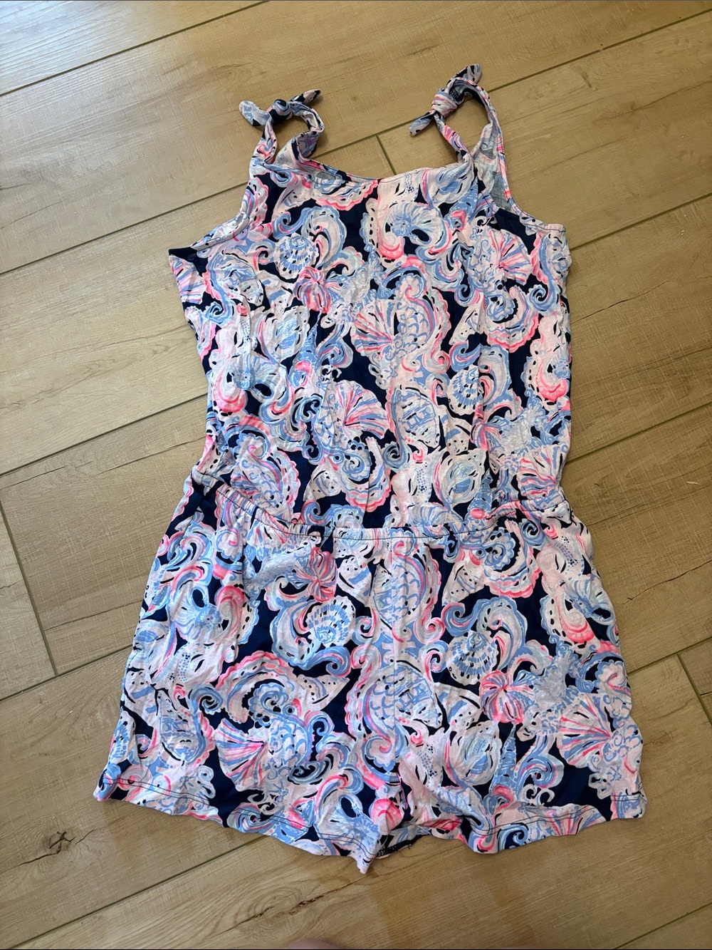 Girls' Navy Pink Paisley Romper - Lilly Pulitzer
